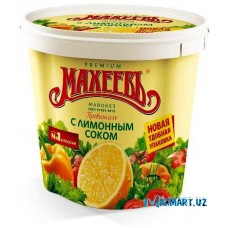 Майонез "Махеев" с лимонным соком ведерко 820мл